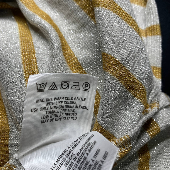 Anthropologie Vanessa & Virginia Tunic Top Womens Size Medium Gray‎ Striped - Picture 9 of 9